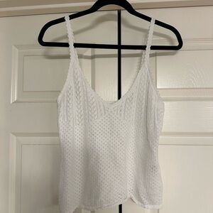 Doen Addie Pointelle Knit Tank in Pale Lilly Medium